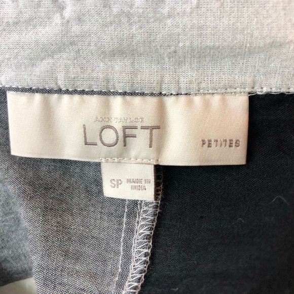 Ann Taylor LOFT Flannel Button-Down Bat Wing Blous - Picture 6 of 6